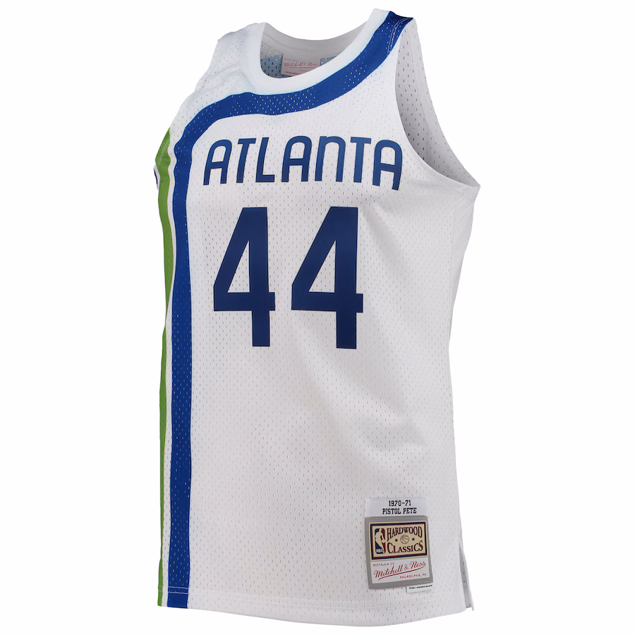 Pete Maravich Atlanta Hawks Mitchell & Ness 1970/71 Hardwood Classics Jersey