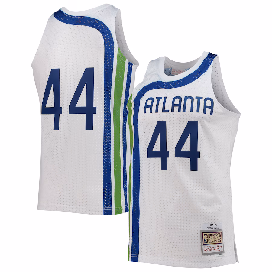 Pete Maravich Atlanta Hawks Mitchell & Ness 1970/71 Hardwood Classics Jersey