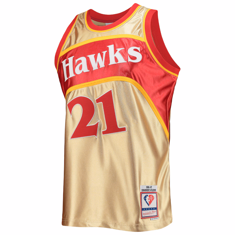 Maillot Dominique Wilkins Atlanta Hawks Mitchell & Ness 75e Anniversaire 1986/87