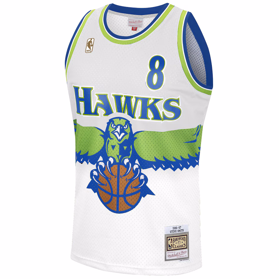 Camiseta Steve Smith Atlanta Hawks Mitchell & Ness Reload 3.0 96-97