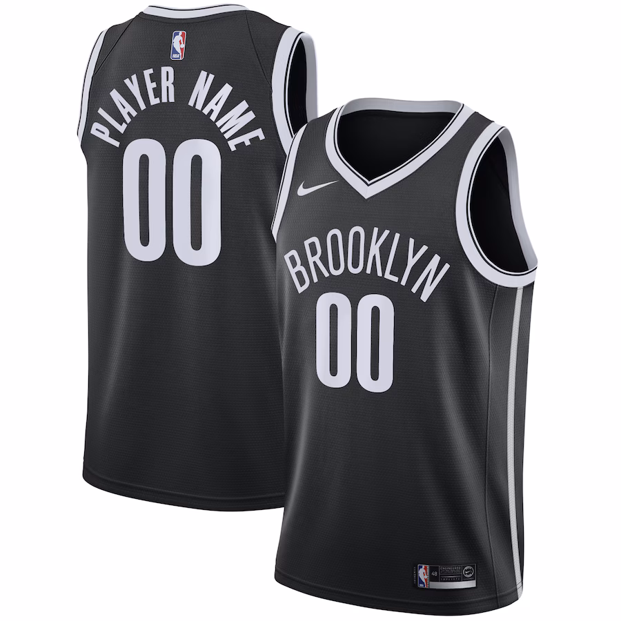 Brooklyn Nets, 2020/21 Swingman Custom Jersey - Icon Edition - Black