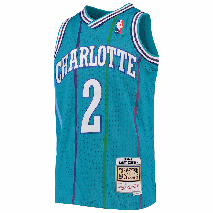 Canotta Basket Larry Johnson Charlotte Hornets 1992/93 Mitchell & Ness Retro