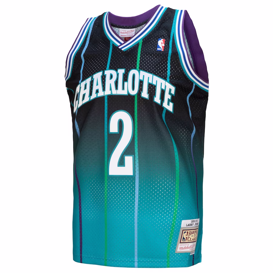 Larry Johnson Charlotte Hornets Mitchell & Ness 1992/93 Hardwood Classics Swingman Jersey