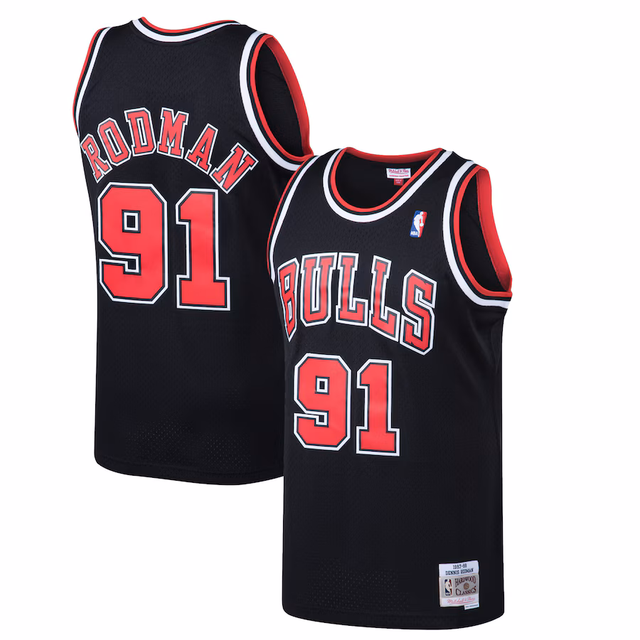 Dennis Rodman Chicago Bulls Mitchell & Ness 1997/98 Classic Edition Swingman Jersey - Black