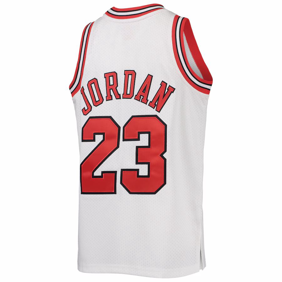 Michael Jordan Camiseta de los Hardwood Classics 1997/98 para jóvenes de los Chicago Bulls Mitchell & Ness - Blanco