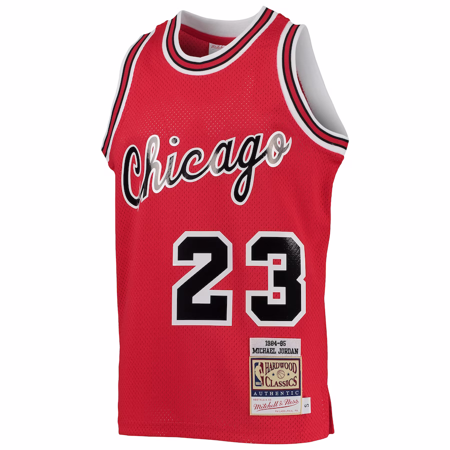 Michael Jordan Camiseta de los Hardwood Classics 1984/85 para jóvenes de los Chicago Bulls Mitchell & Ness - Rojo
