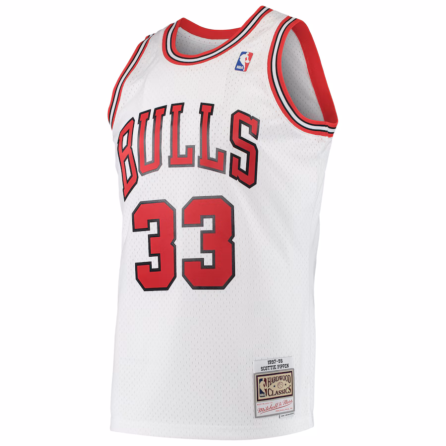 Scottie Pippen Maglia Swingman Hardwood Classics dei Chicago Bulls Mitchell & Ness - Bianco