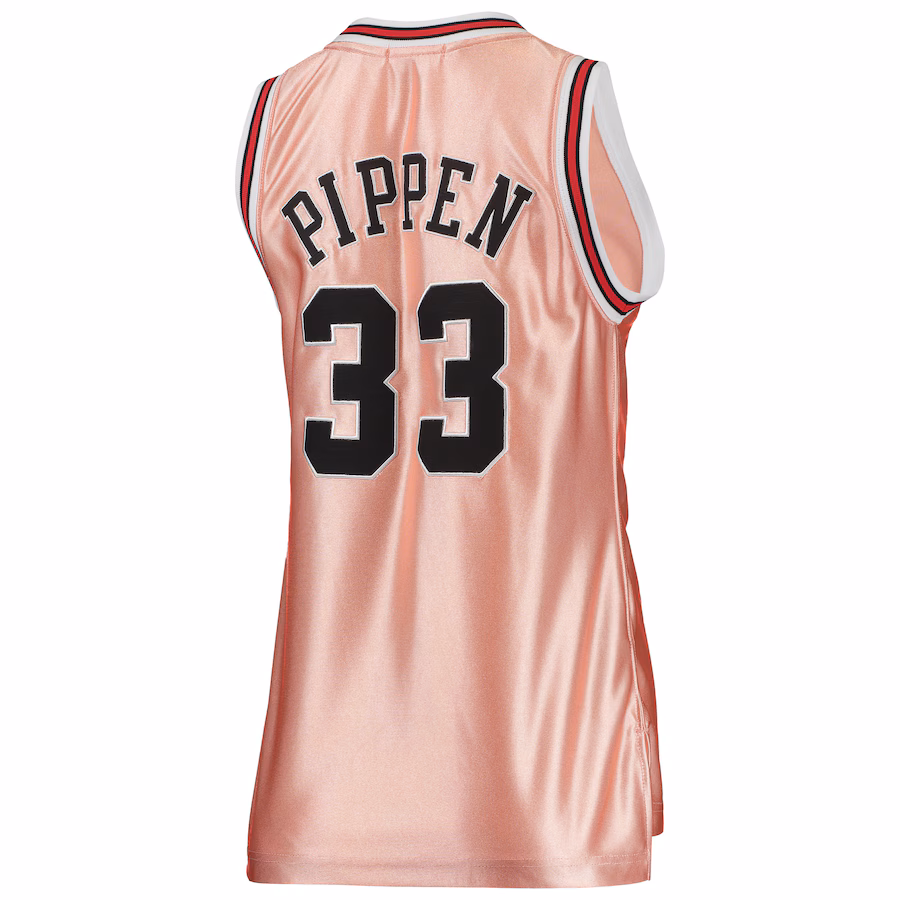 Scottie Pippen Chicago Bulls Mitchell & Ness Damen 75. Jahrestag Rose Gold 1997 Swingman-Jersey - Rosa