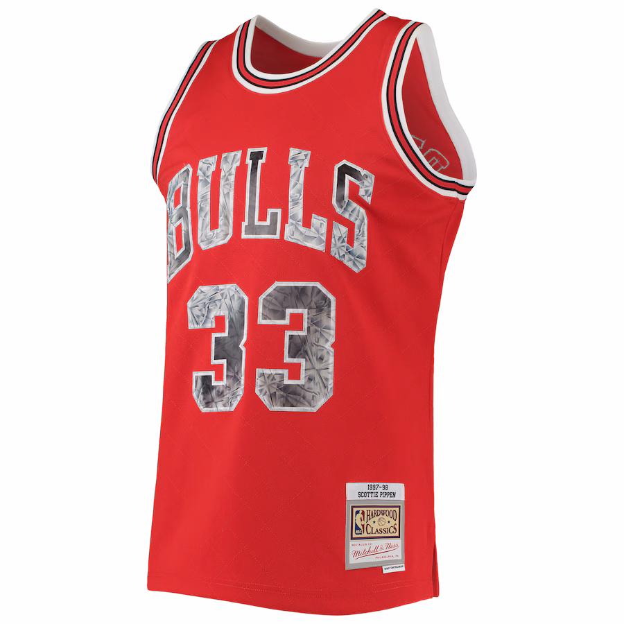 Maillot Scottie Pippen Chicago Bulls Mitchell & Ness 1997/98 Hardwood Classics NBA 75e Anniversaire Diamond Edition