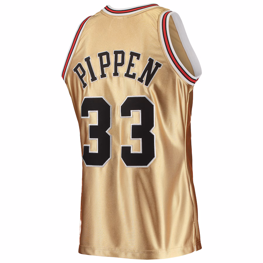 Scottie Pippen Chicago Bulls Mitchell & Ness 75th Anniversary 1997/98 Classic Hardwood Jersey - Gold