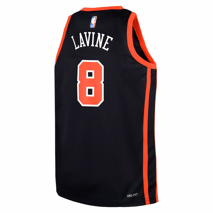 Zach LaVine Maglia Replica Swingman per i giovani dei Chicago Bulls - Edizione Città - Nero