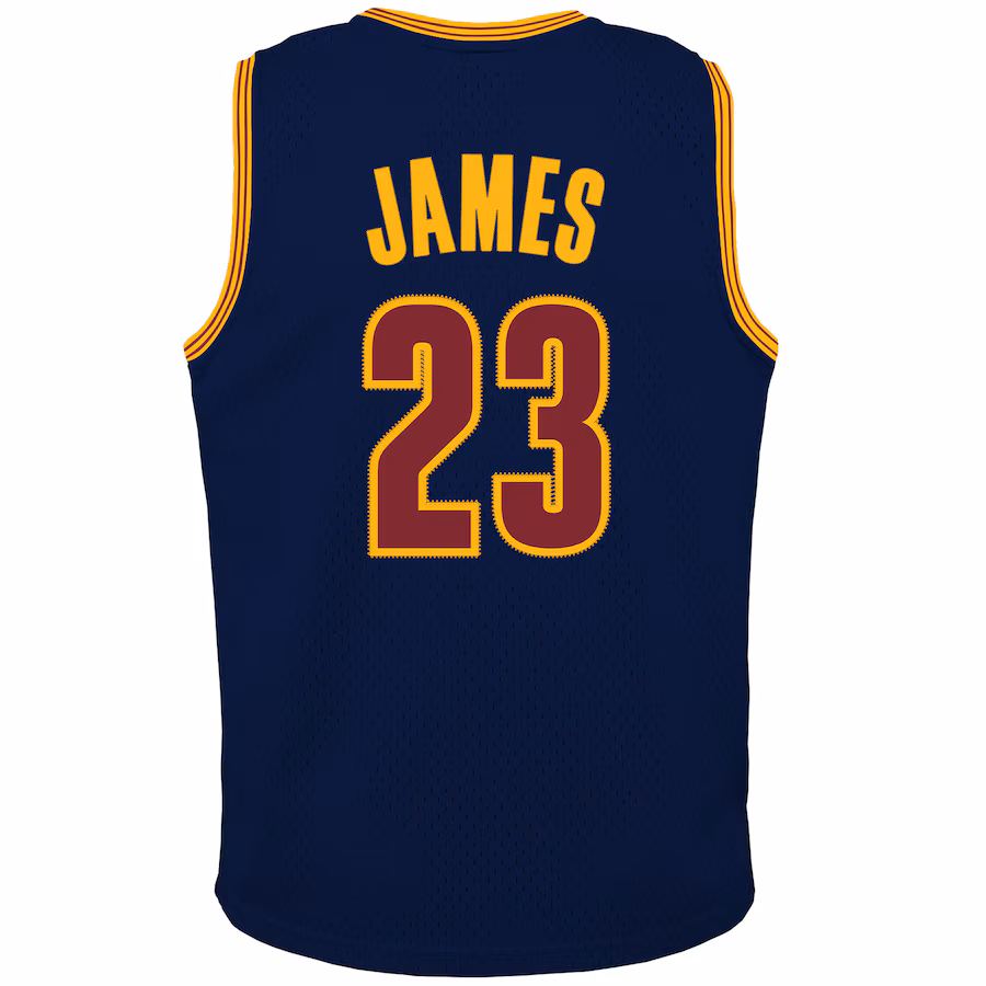 LeBron James Maglia Swingman Hardwood Classics 2015/16 per i giovani dei Cleveland Cavaliers Mitchell & Ness - Blu marinaio