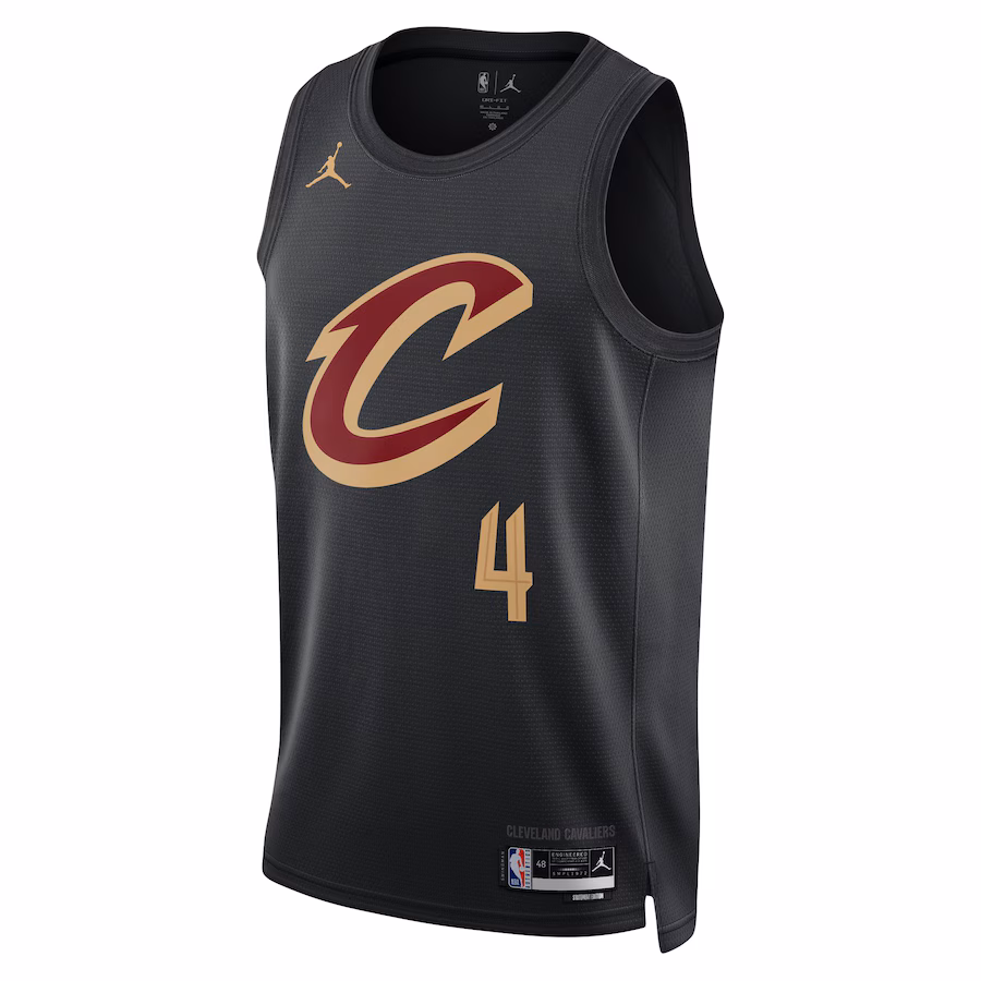 Evan Mobley Camiseta Swingman Unisex de la marca Jordan de los Cleveland Cavaliers - Edición Declaración - Negro