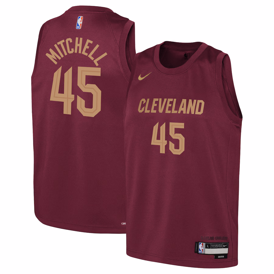 Donovan Mitchell Cleveland Cavaliers Youth Swingman Jersey - Icon Edition - Burgundy