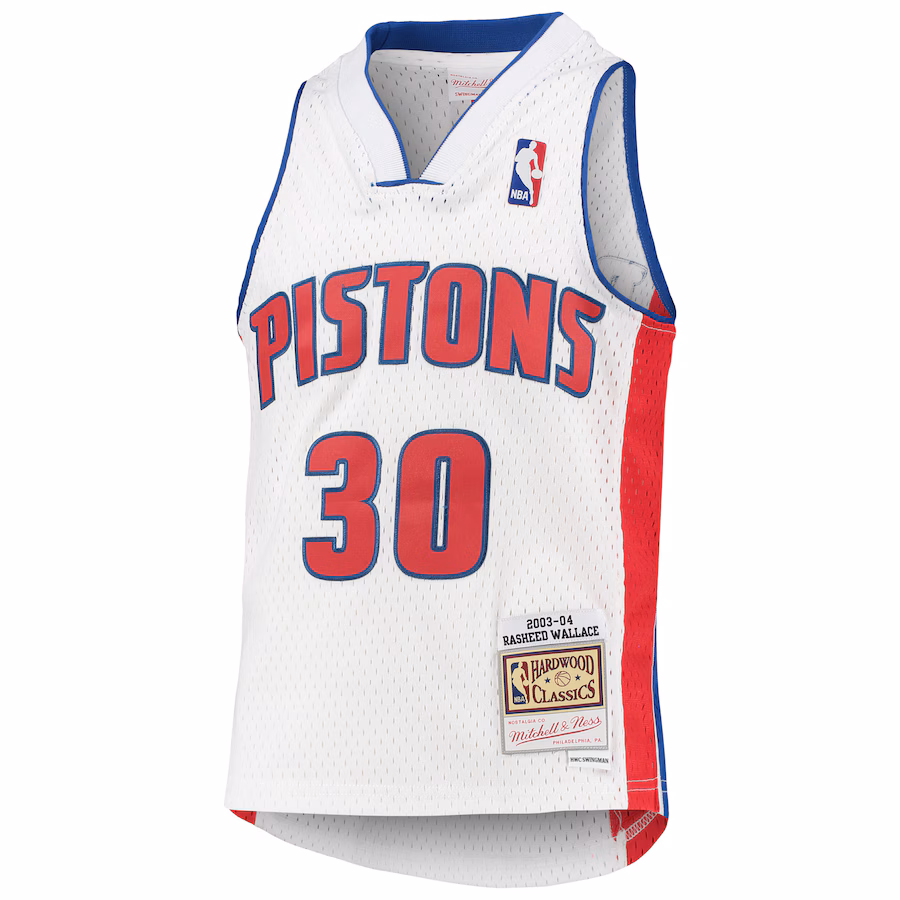 Rasheed Wallace Detroit Pistons Mitchell & Ness Jugend 2003/04 Hardwood Classics Swingman Trikot