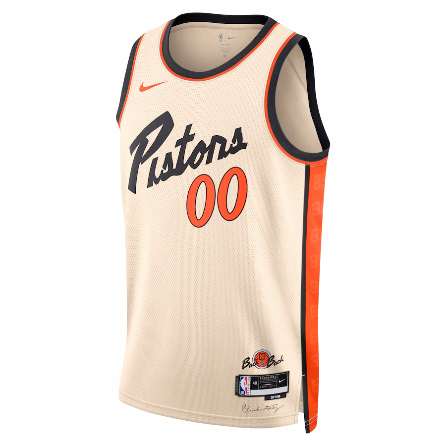 Detroit Pistons Unisex 2024/25 Custom Swingman Jersey - City Edition - White