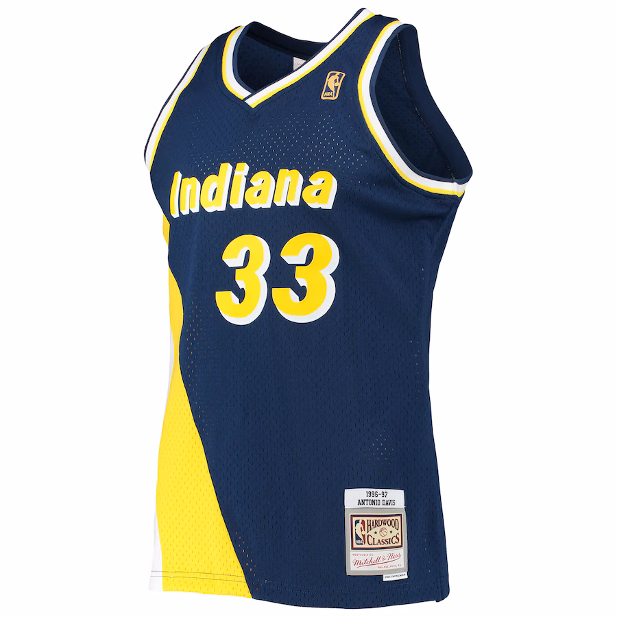 Antonio Davis, Indiana Pacers Mitchell & Ness 1996/97 Hardwood Classics Swingman Jersey - Navy Blue