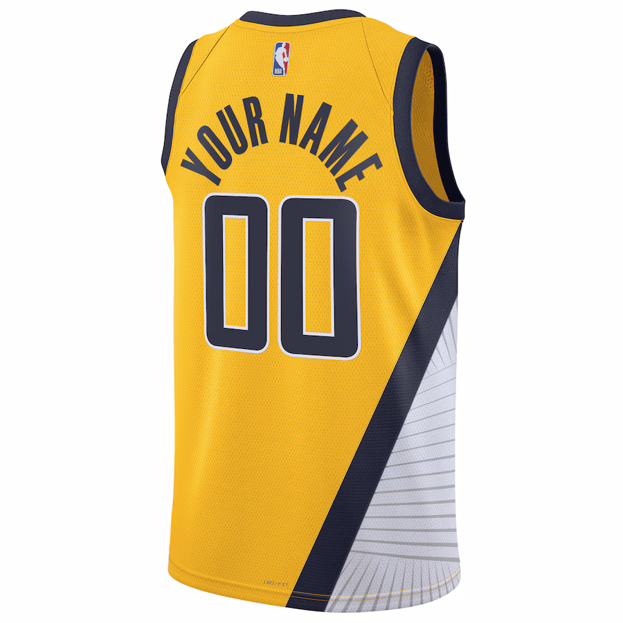 Indiana Pacers Jordan Brand Unisex maßgeschneidertes Swingman-Trikot für die Saison 2022/23 - Statement-Edition - Gelb