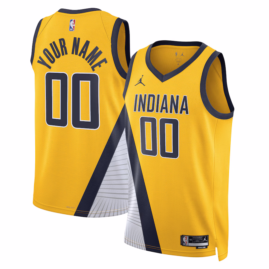 Indiana Pacers Jordan Brand Unisex 2022/23 Season Swingman Custom Jersey - Statement Edition - Yellow