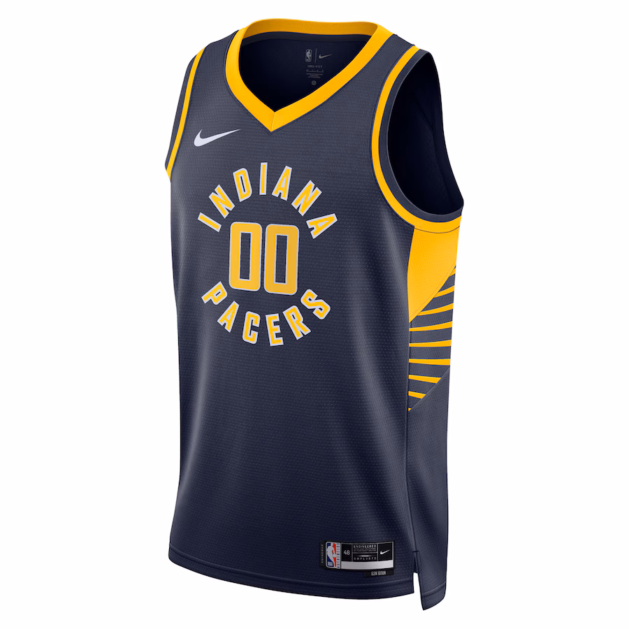 Indiana Pacers Maglia Swingman personalizzata unisex per la stagione 2022/23 - Edizione Icona - Blu marinaio