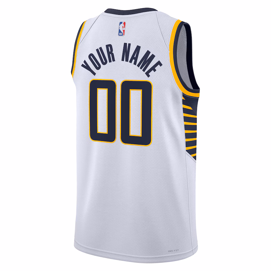 Indiana Pacers Maglia Swingman personalizzata unisex - Edizione Associazione - Bianco