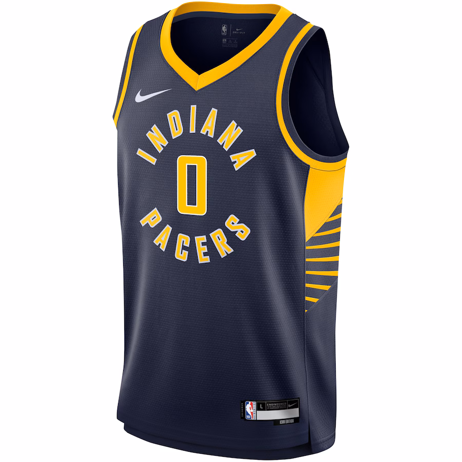 Tyrese Haliburton, Maillot Swingman pour la jeunesse des Indiana Pacers - Édition Icône - Bleu marine