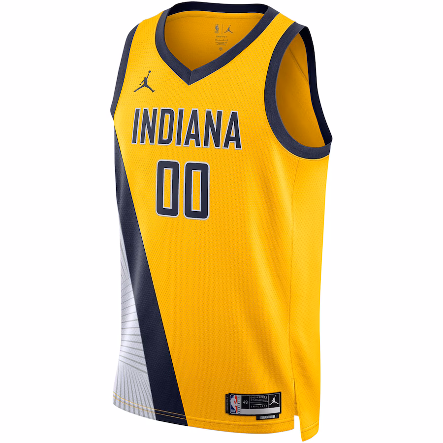 Bennedict Mathurin, Maglia Swingman per uomini e donne della marca Jordan degli Indiana Pacers - Edizione Dichiarazione - Oro