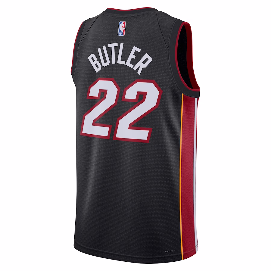Jimmy Butler, Camiseta Swingman uni-sexe de Nike de los Miami Heat - Edición Ícono - Negro