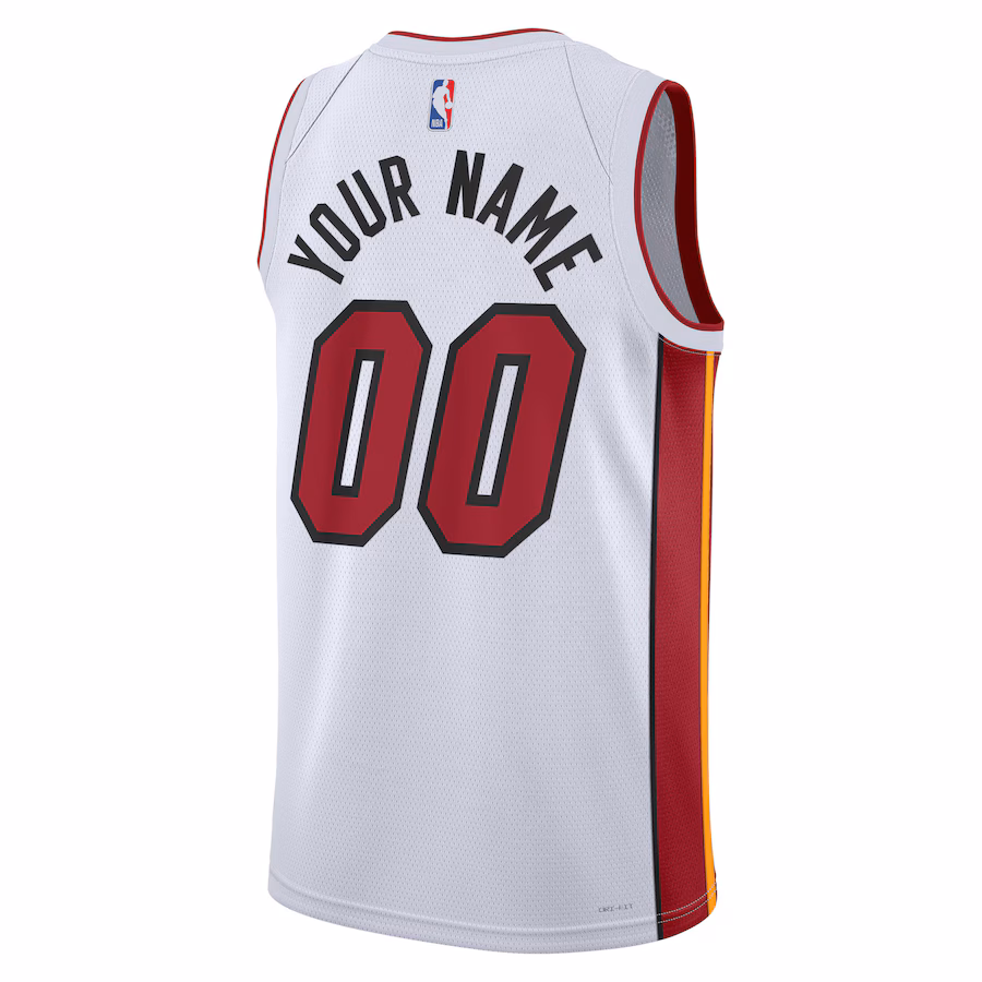 Miami Heat Unisex Swingman Custom Jersey - Association Edition - White