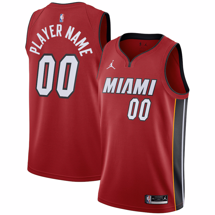 Miami Heat Jordan Brand Swingman Custom Jersey - Statement Edition - Red