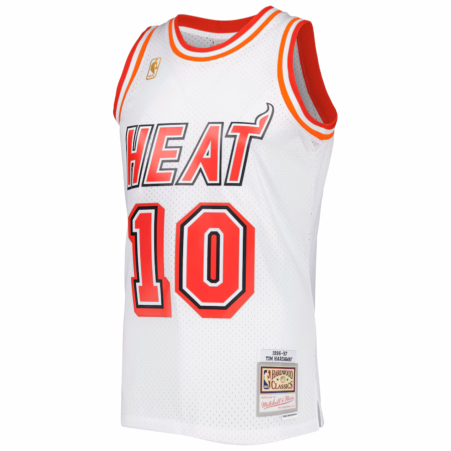 Tim Hardaway, Camiseta Swingman de los Hardwood Classics de los Miami Heat de Mitchell & Ness - Blanco