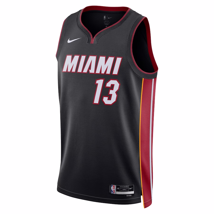 Bam Adebayo, Miami Heat Unisex Swingman-Trikot - Icon-Edition - Schwarz