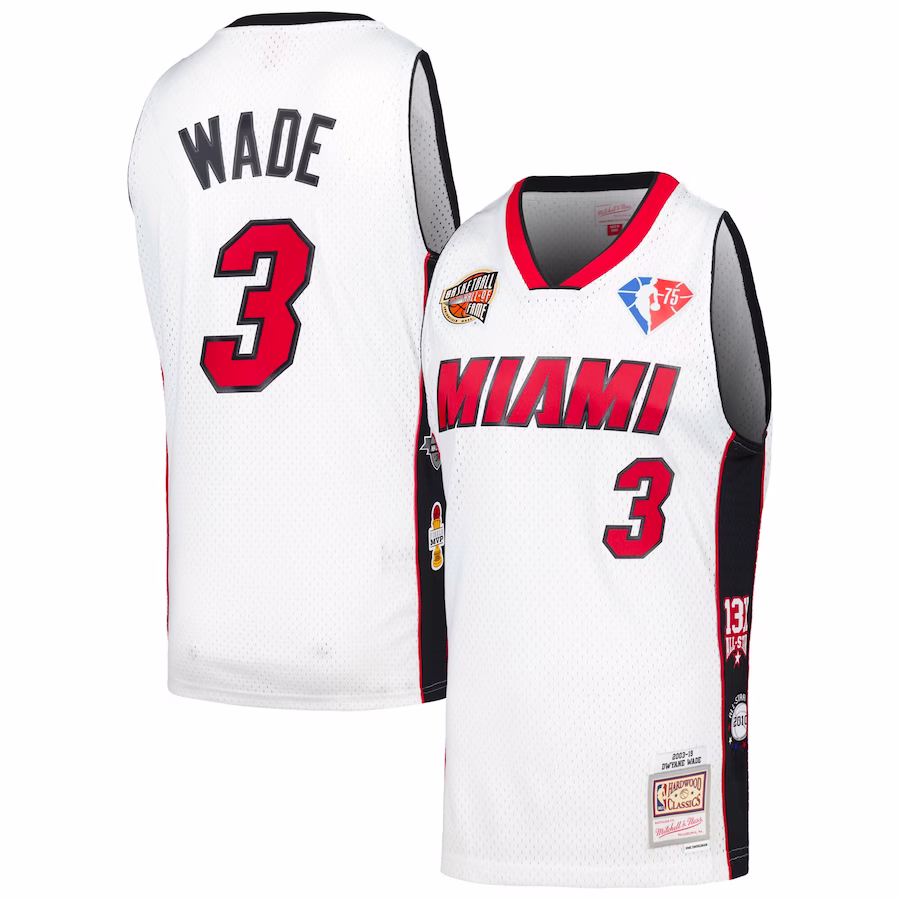 Dwyane Wade Miami Heat Mitchell & Ness Unisex Hall of Fame Class of 2023 Retro Swingman Jersey