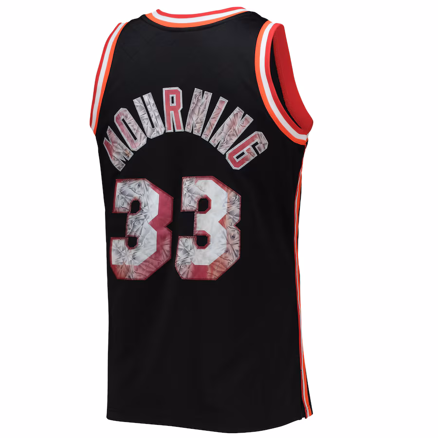 Maglia Alonzo Mourning Miami Heat Mitchell & Ness 1996/97 Hardwood Classics 75° Anniversario NBA Diamond Swingman