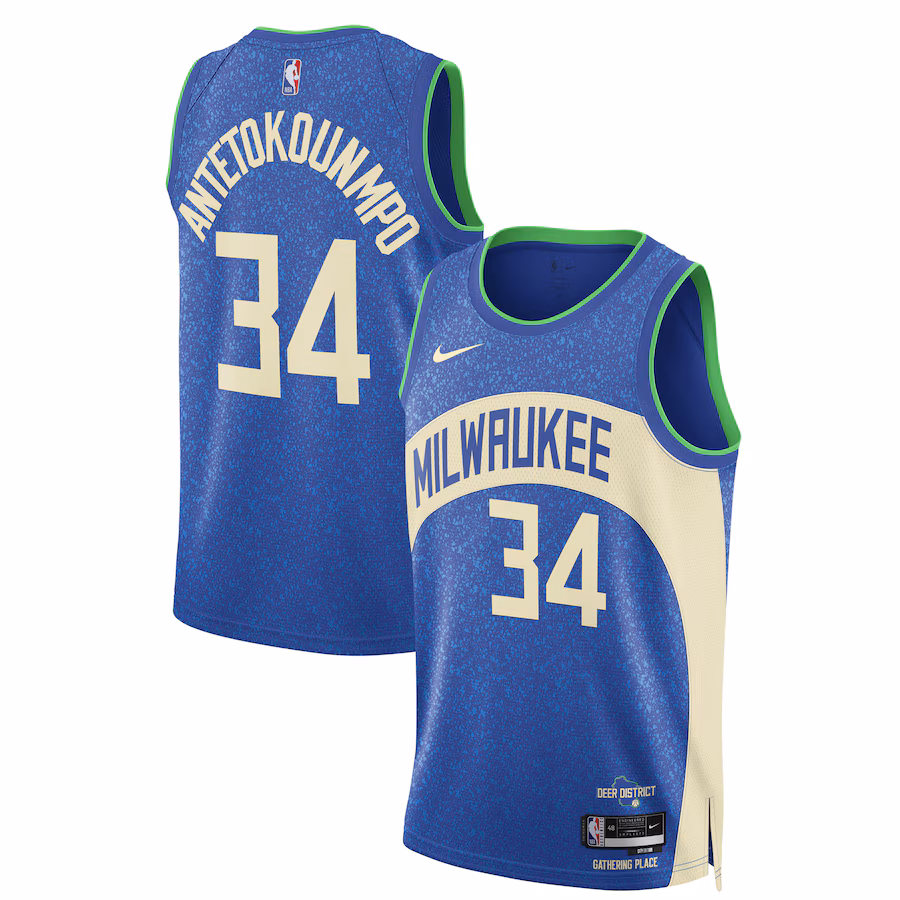Giannis Antetokounmpo Milwaukee Bucks Unisex 2023/24 City Edition Jersey