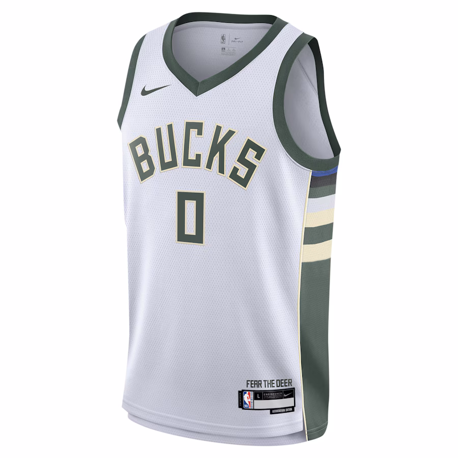 Damian Lillard, Milwaukee Bucks Youth Swingman Jersey - Association Edition - White
