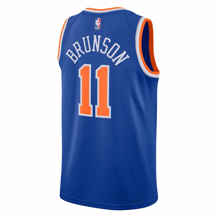 Jalen Brunson, maillot Swingman neutre des New York Knicks - Édition icône, Bleu