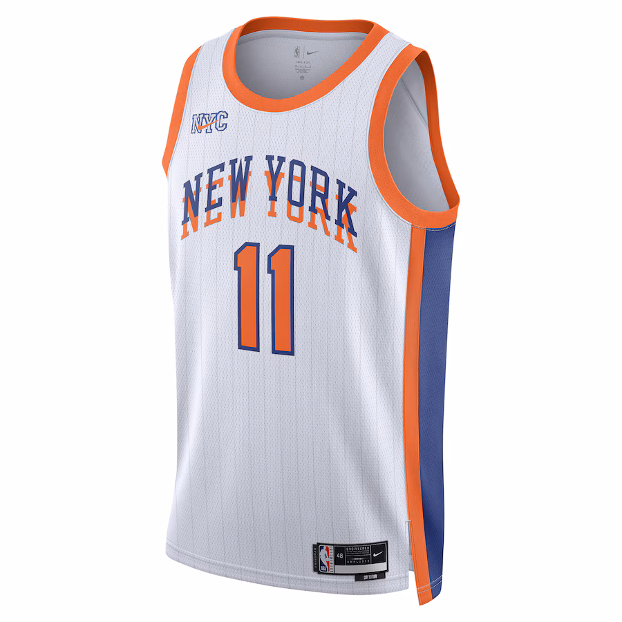 Maglia City Edition bianca New York Knicks Jalen Brunson 2024/25