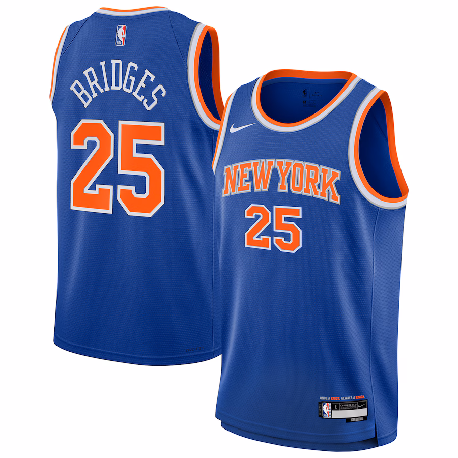 Mikal Bridges, New York Knicks Youth Swingman Jersey - Icon Edition, Blue