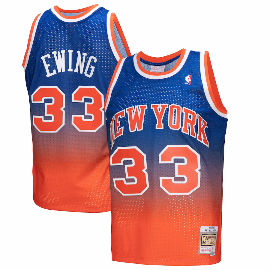 Patrick Ewing New York Knicks Mitchell & Ness 1991/92 Hardwood Classics Fadeaway Swingman Jersey