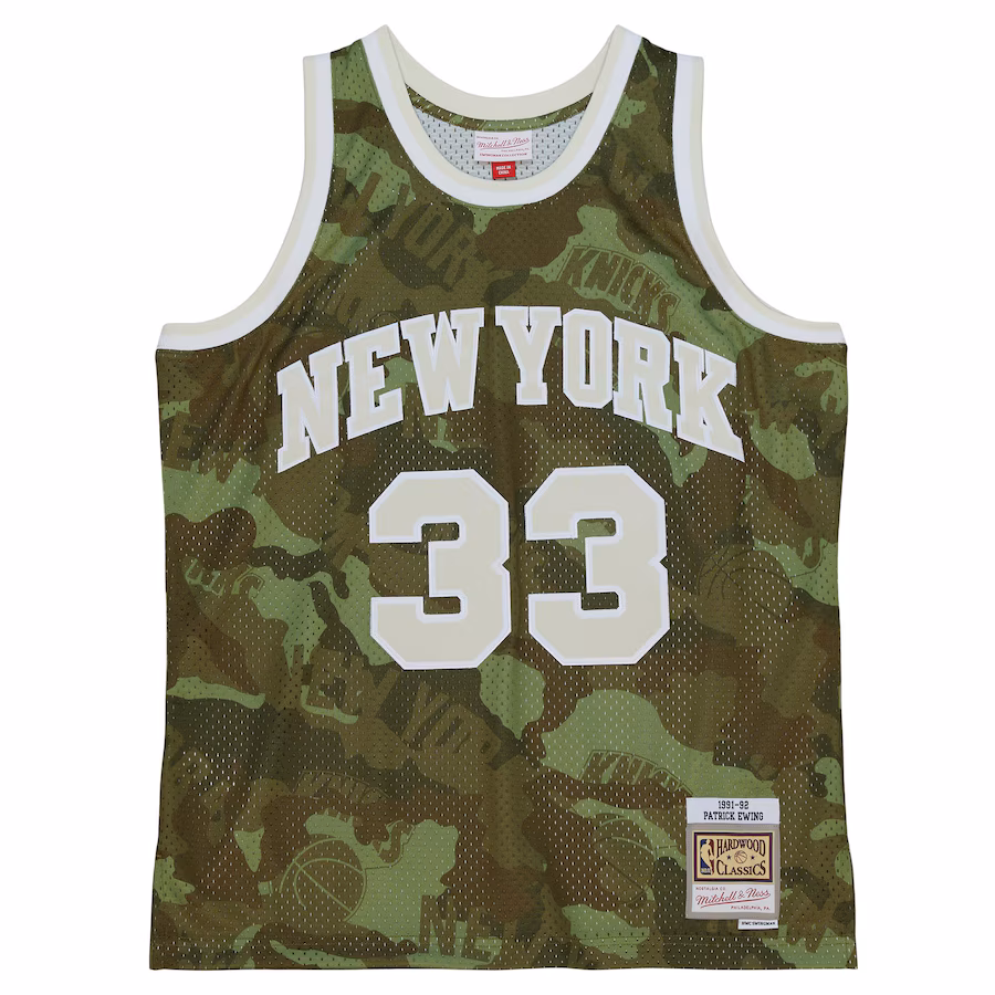 Patrick Ewing New York Knicks Mitchell & Ness Hardwood Classics 1991/92 Ghost Green Jersey