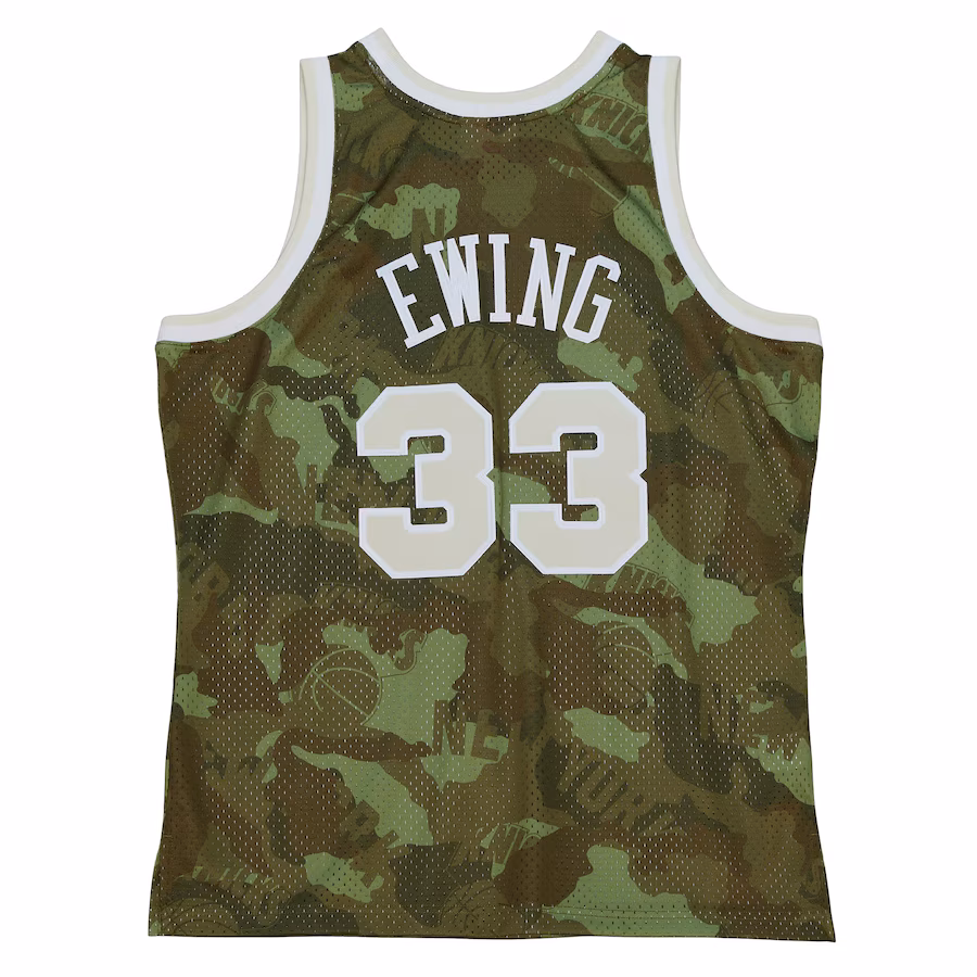 Patrick Ewing New York Knicks Mitchell & Ness Hardwood Classics 1991/92 Ghost Green Jersey
