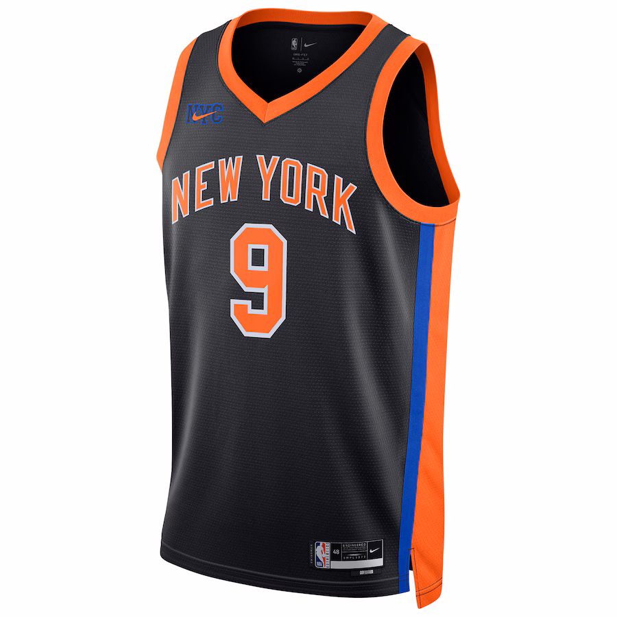 RJ Barrett New York Knicks 2022/23 City Edition Unisex Swingman Jersey Black