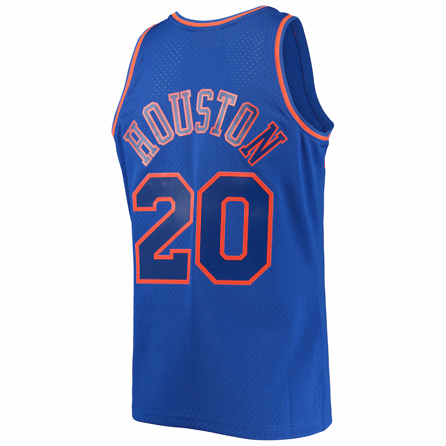 Allan Houston, maillot Swingman vintage foncé 1996/1997 de Mitchell & Ness des New York Knicks - Bleu