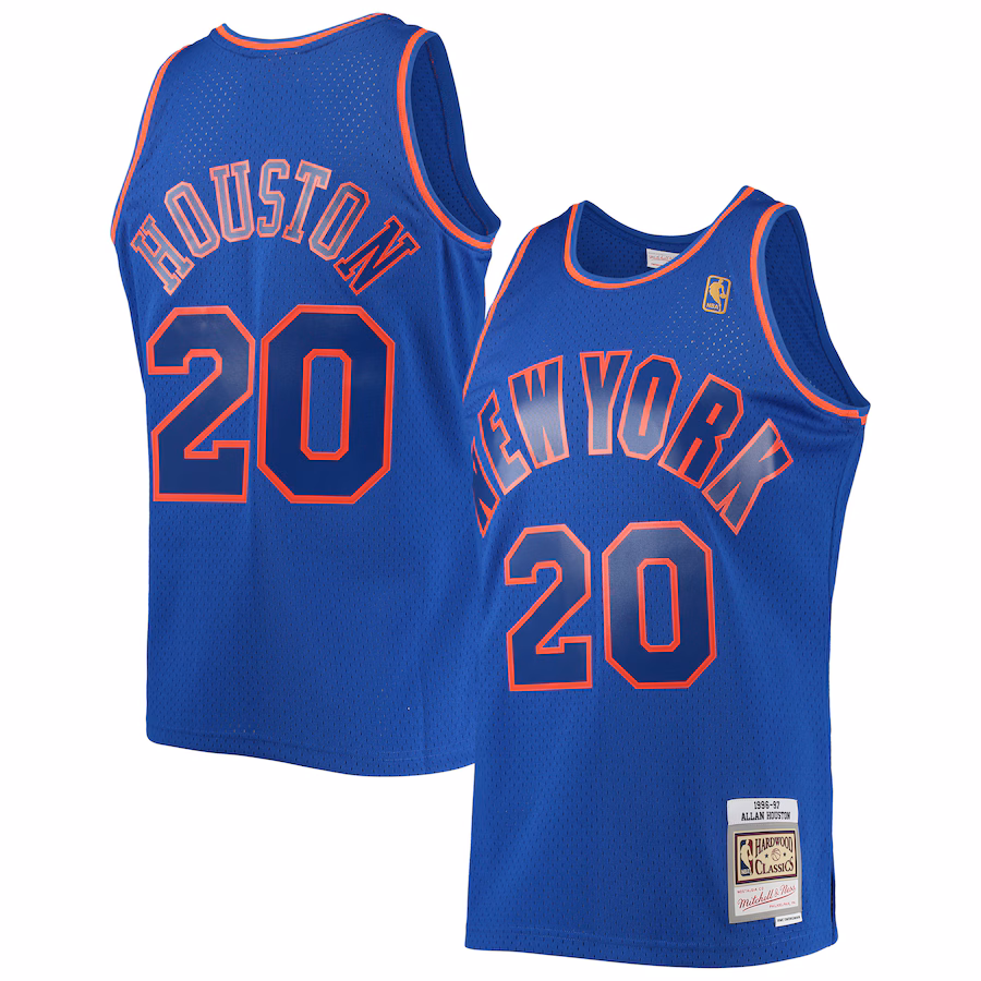 Allan Houston, New York Knicks Mitchell & Ness 1996/97 Vintage Dark Swingman Jersey - Blue