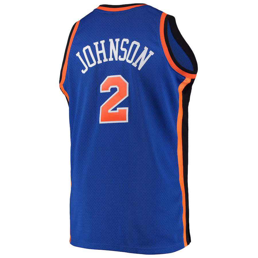 Larry Johnson New York Knicks Mitchell & Ness 1998/99 Hardwood Classics Big & Tall Swingman Jersey Blue