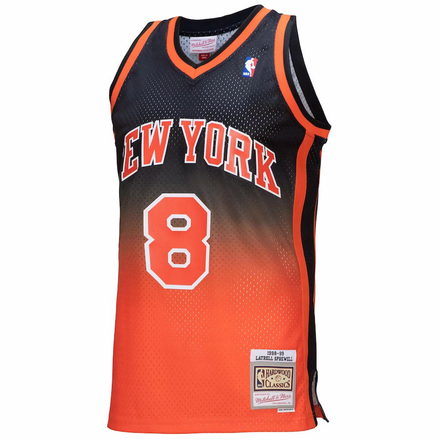 Latrell Sprewell New York Knicks Mitchell & Ness 1998/99 Hardwood Classics Fadeaway Swingman Jersey