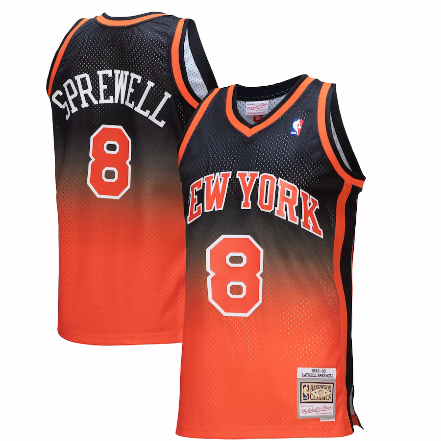 Latrell Sprewell New York Knicks Mitchell & Ness 1998/99 Hardwood Classics Fadeaway Swingman Jersey