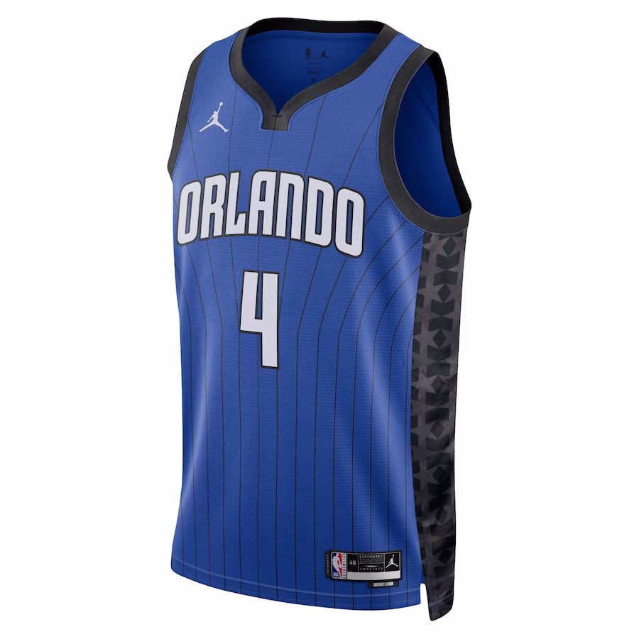Jalen Suggs, Maillot Swingman Unisexe de la marque Jordan des Orlando Magic - Édition Déclaration - Bleu