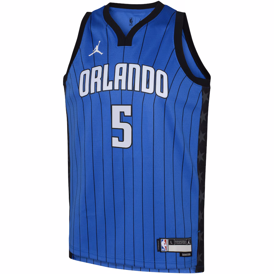 Paolo Banchero, Maillot pour les fans juniors de la marque Jordan des Orlando Magic - Déclaration - Bleu royal